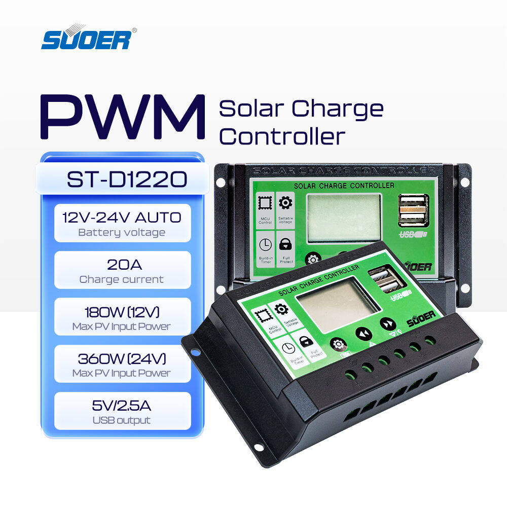Intelligent 30A Solar PWM Charge Controller with LCD Display Smart 12V 24V Solar Charger