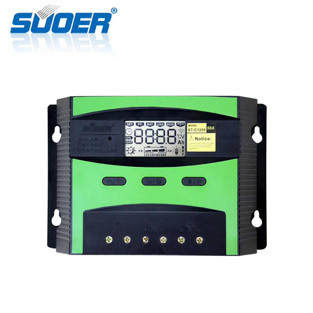 ST-C1250 12V 50A Price Smart Solar Power System Panel Charge Controller With Two Interfaces