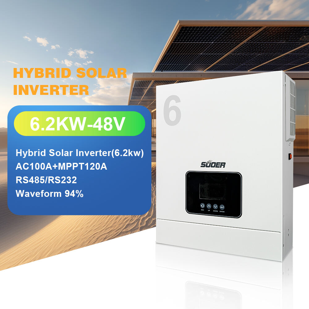 VMS-V-6.2k-48-H Suoer New mppt reine Sine-Welle Wechselrichter 48V 230V 6200W Hybrid-Solarwechselrichter