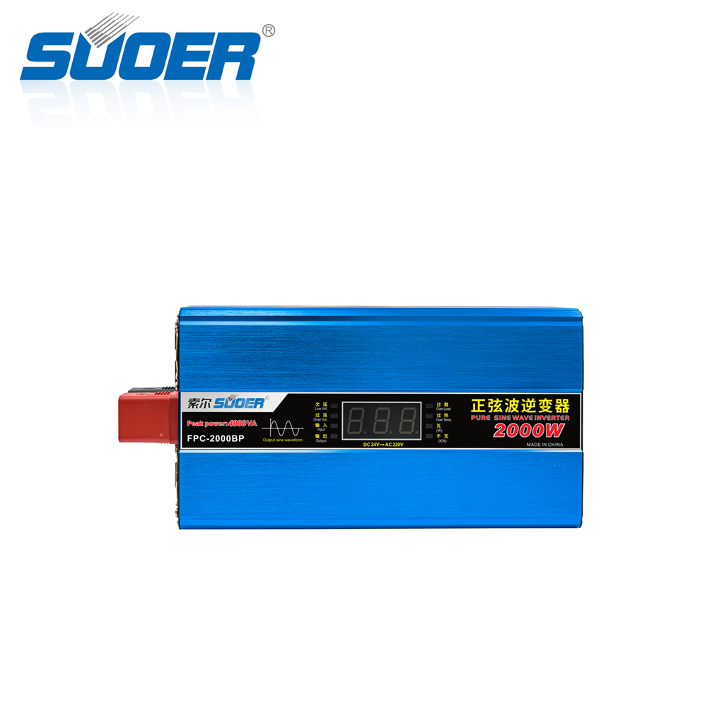 FPC-2000BP 2000 watt inverter oem off-grid 12VDC/24VDC 2000W pure sine wave power inverter