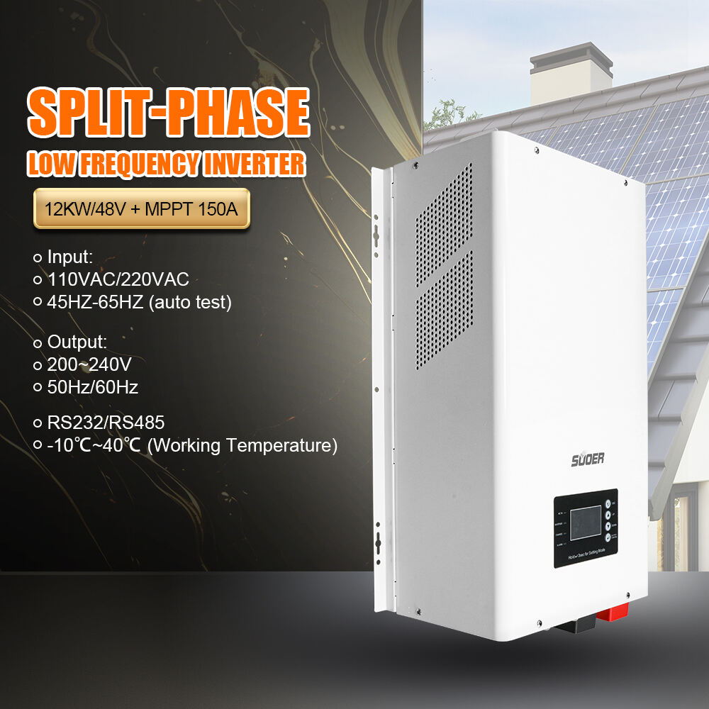 SP12KW-48V  12000W Pure Sine Wave Hybrid Solar Inverter 48V Off-Grid with LED Display 50/60Hz Low Frequency Split Phase Single Output 240Vac