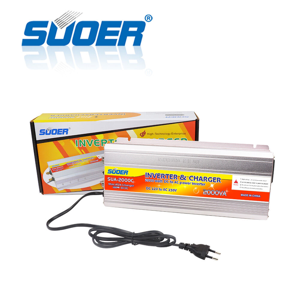 SUA-2000C Suoer 2kw 12V dc to 230V ac inverter 2000W power inverter modified sine wave inverter with charger