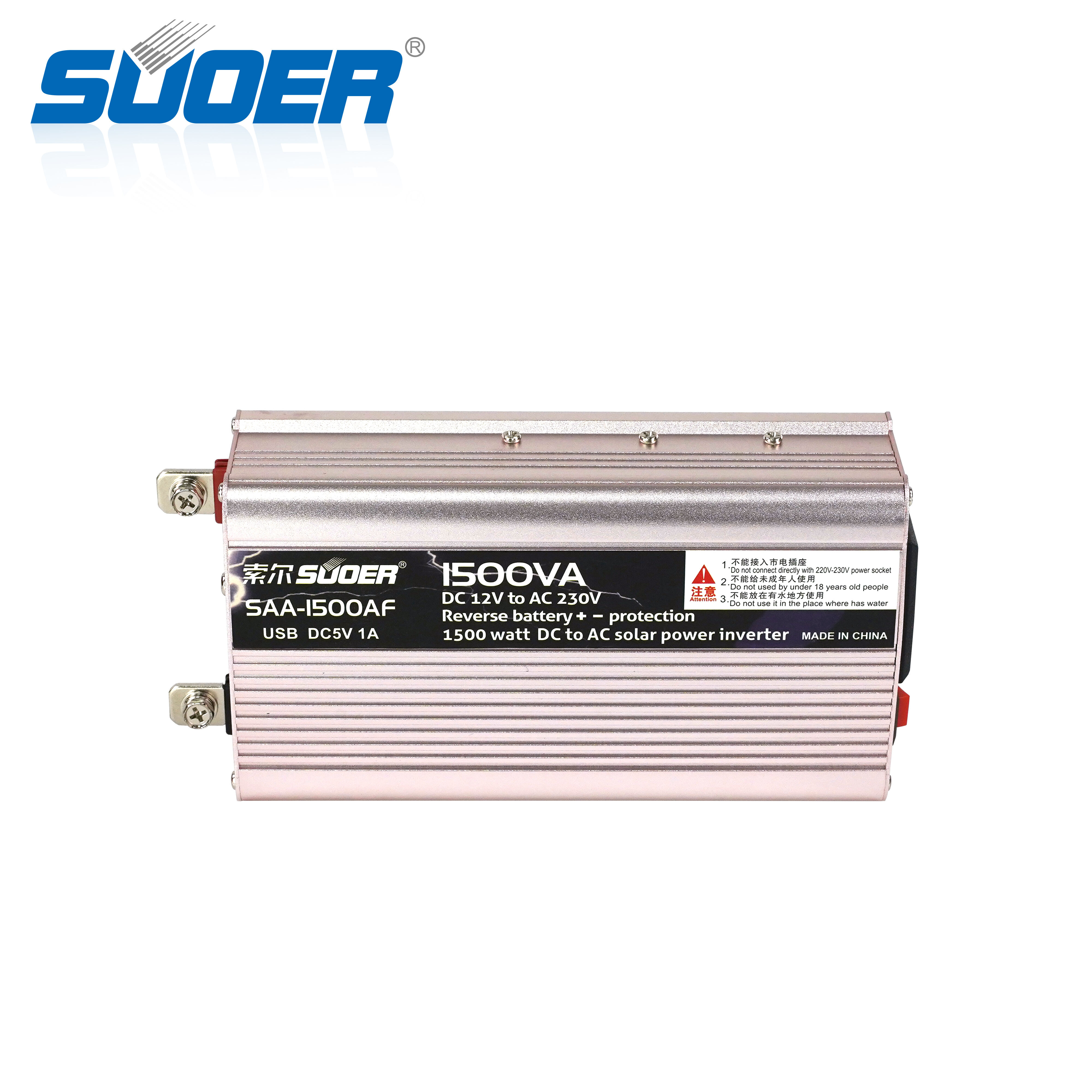 SAA-1500AF 12V 220V 1500VA Off-Grid Solar Inverter Single Output Frequency 50Hz Voltage Inverters