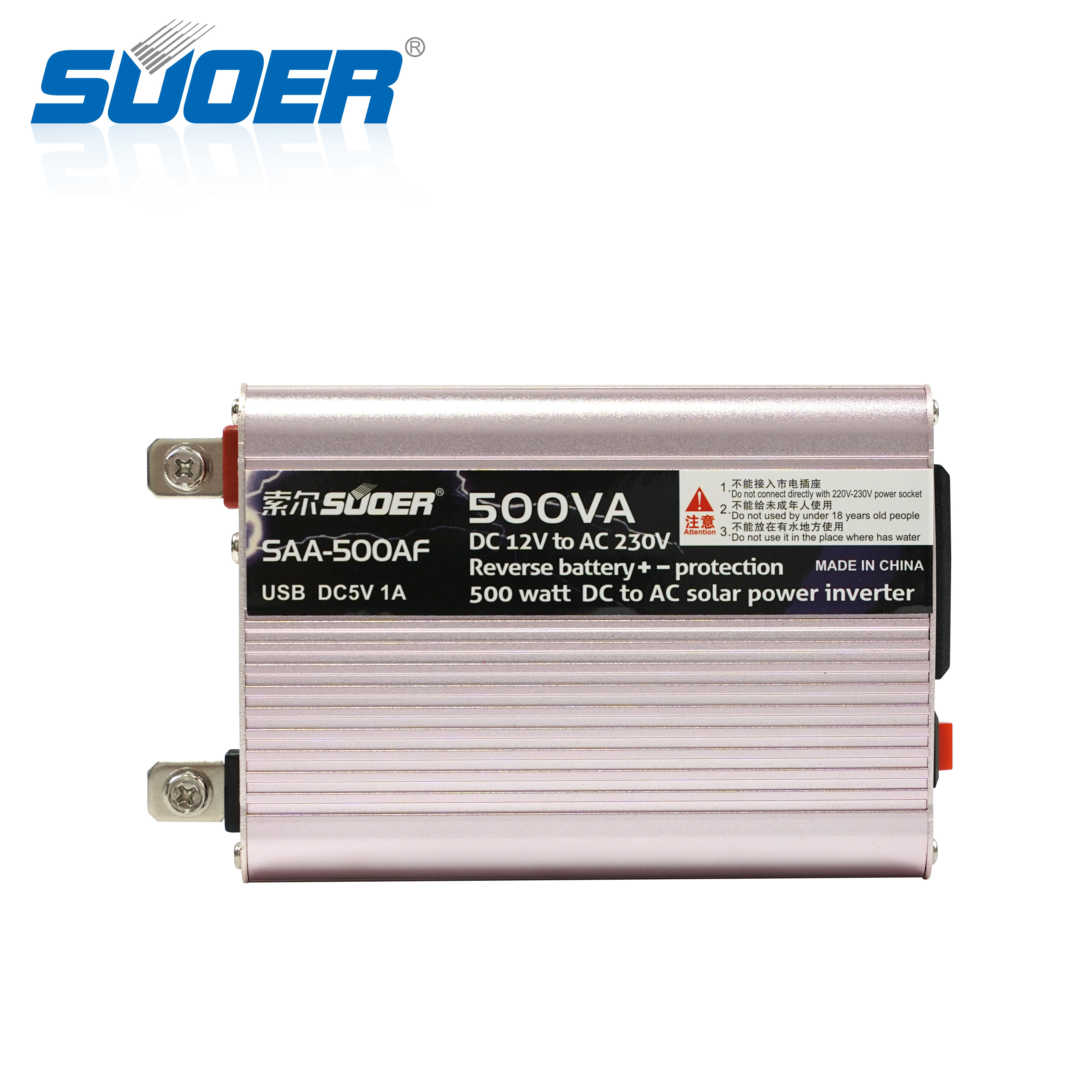 SAA-500AF 12V 220V 500VA Off-Grid Solar Inverter Single Output Frequency 50Hz Voltage Inverters