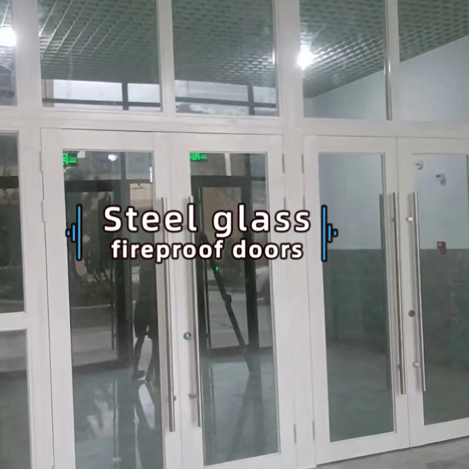 OEM Large Glass Fire-Rated Door – Factory Direct Fireproof Solution with Clear Panel
