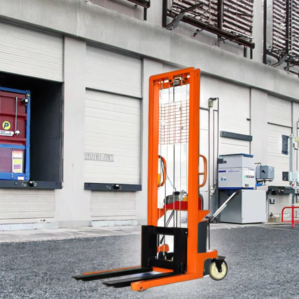 Material Handling Tools Pallet Forklift 1000KG Manual Hydraulic Stacker 1.6m Lift Height Hydraulic Manual Hand Stacker supplier