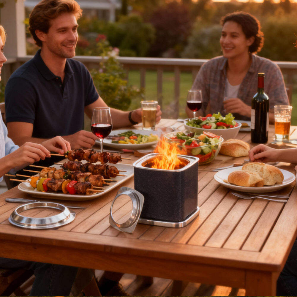 Stainless Steel Tabletop Smokeless Fire Pit 