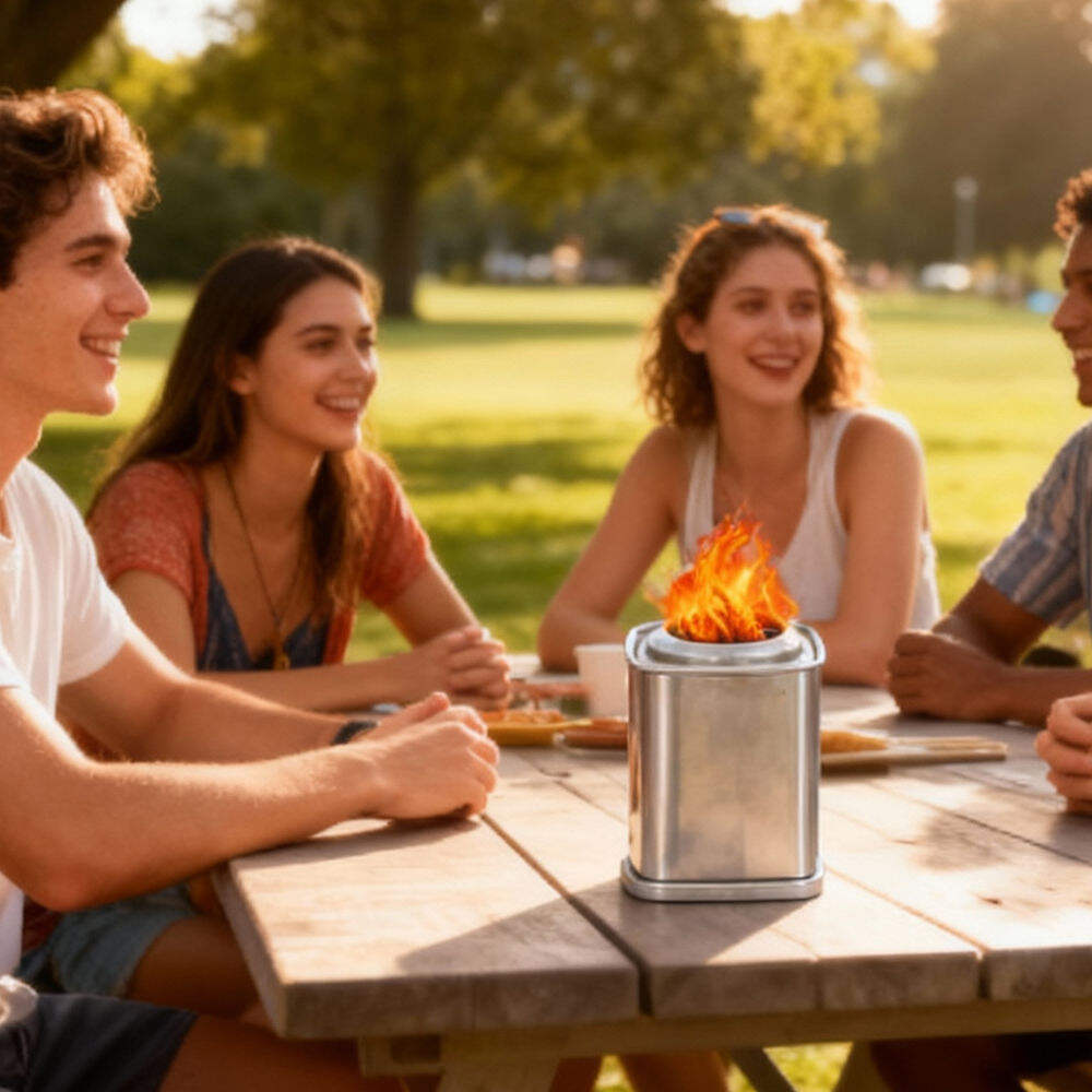 Ruixiao Square Tabletop Fire Pit: Elevate Outdoor B2B Experiences with Compact Versatility and Clean Burning