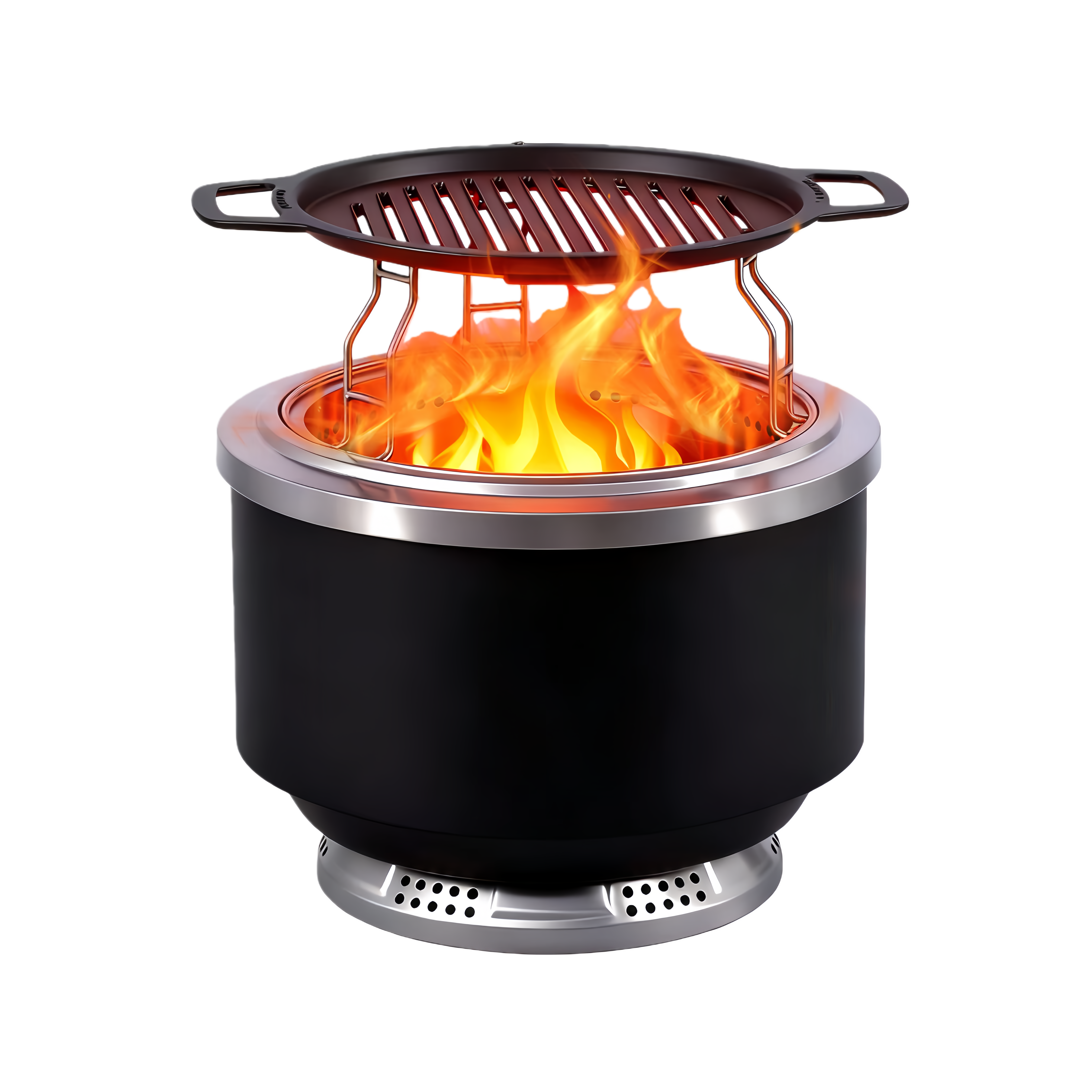 Home Smokeless Outdoor Stove para sa Wood Fires Portable Brazier Madaling Linisin na Bonfire na may Maaalis na Ash Pan Barbecue Stoves