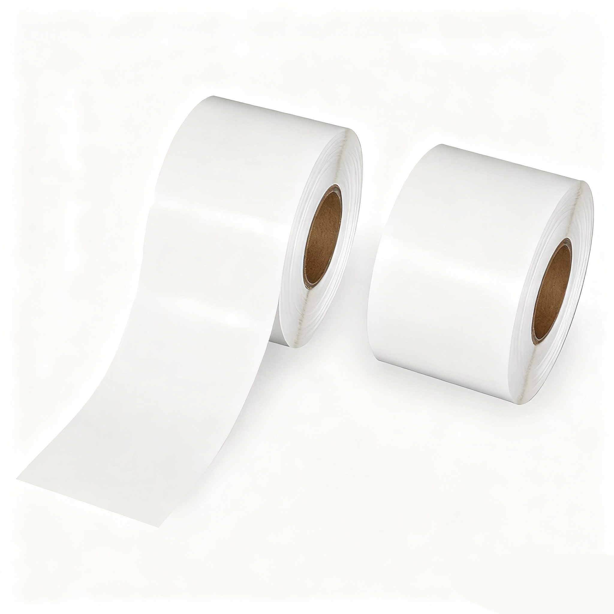 Custom Linerless Direct Thermal Adhesive Label Roll Silicone Glassine Lineless Continuous Roll Thermal Linerless Label