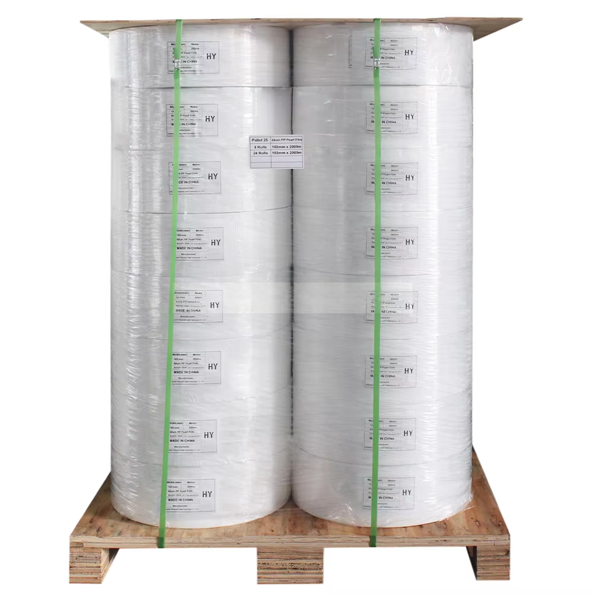 Self Adhesive Synthetic Glossy Paper Label  Polyester PET White Film Label Paper Jumbo Roll