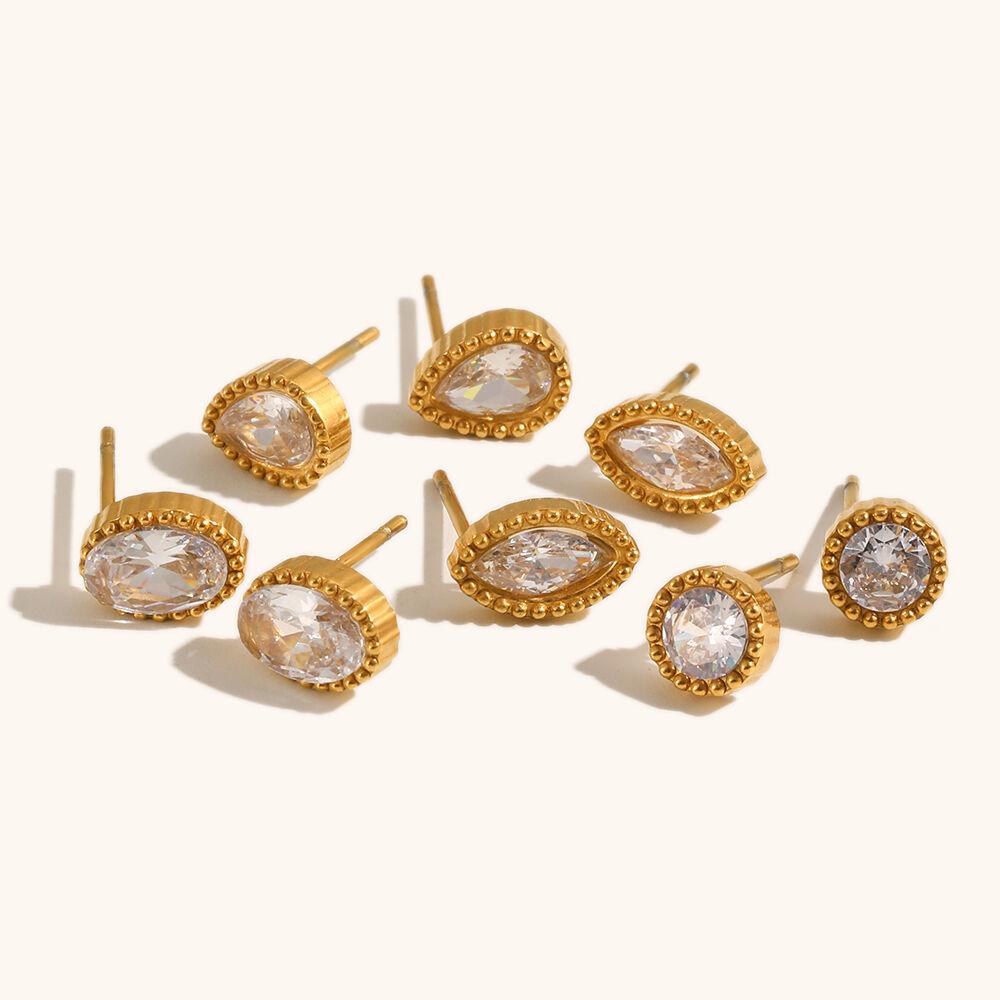 dainty opal heart gold plated drop earring-8