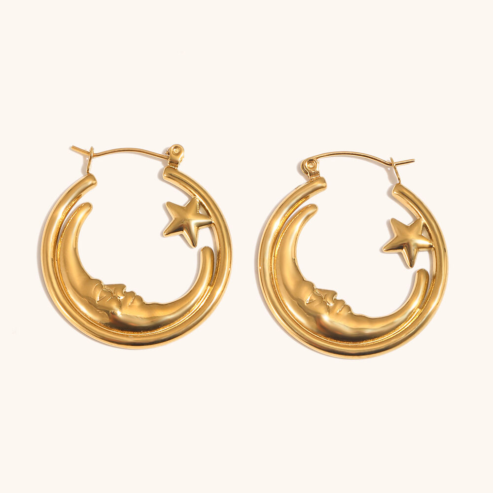 water drop zircon gold plated earrings-7