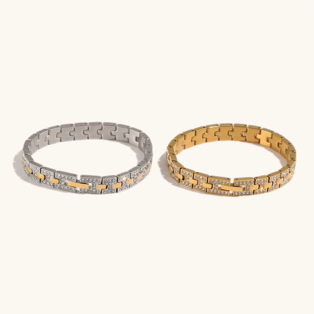 seashell  pearl gold plated ring bracelet-6