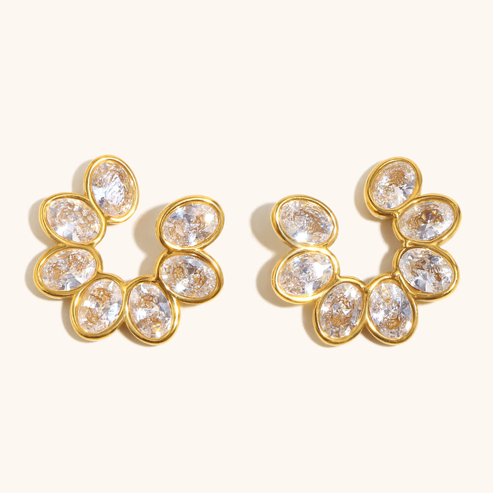 birthstone zircon gold plated stainless steel pendants-7