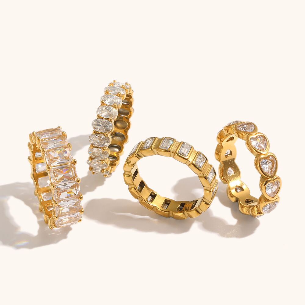 Tennis Shining Zircon Engagement Rings