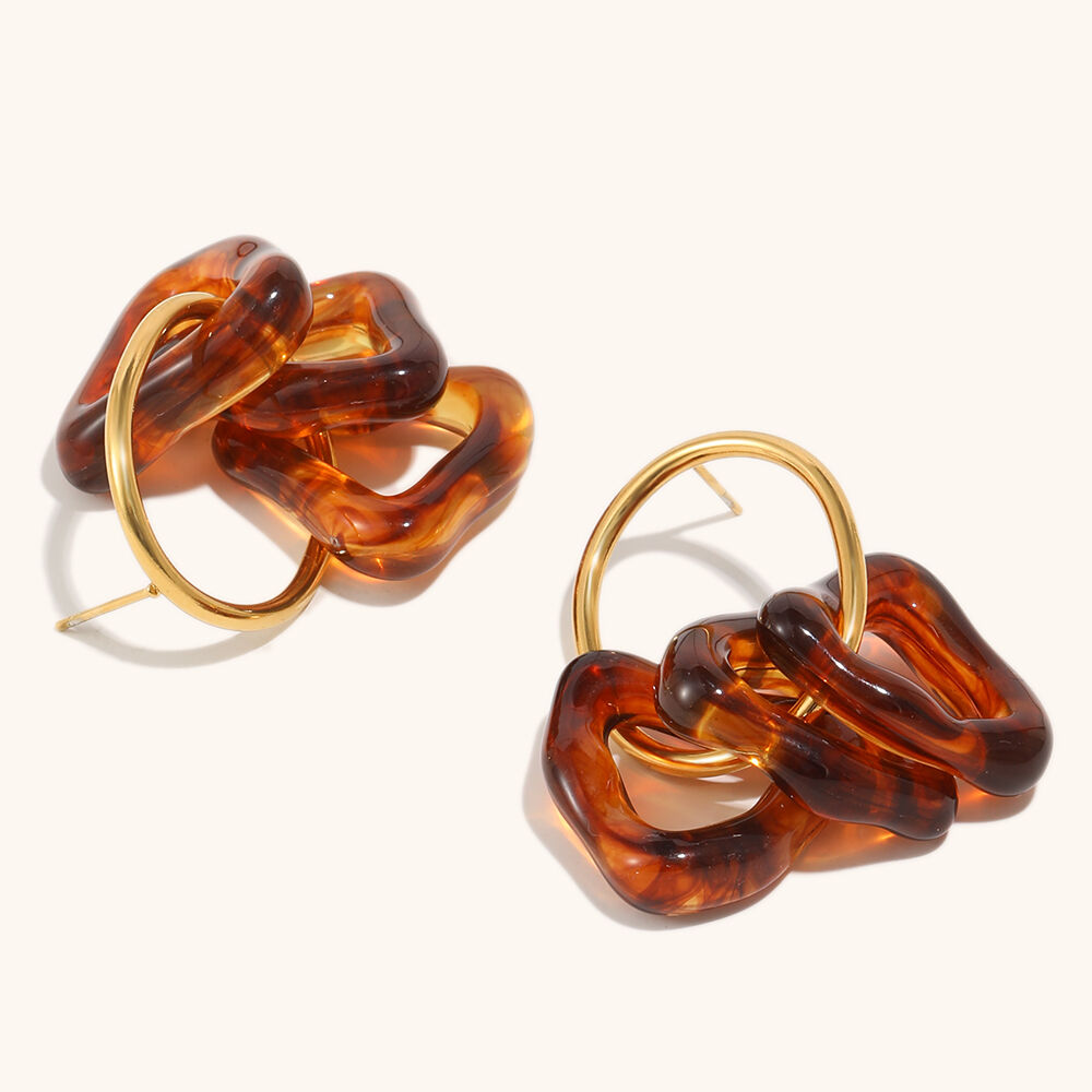 enamel fruit lipstick gold plated pendants set-6