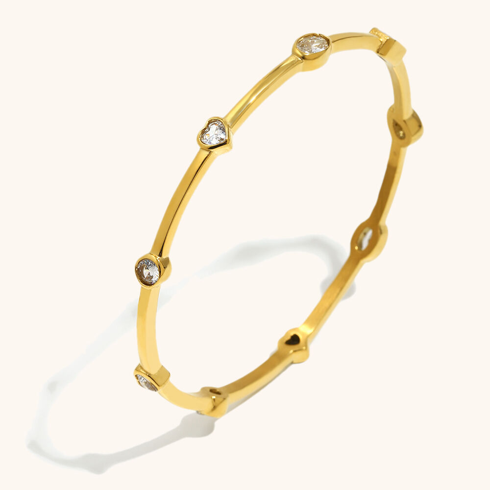 melting rock design gold plated stud earring-8