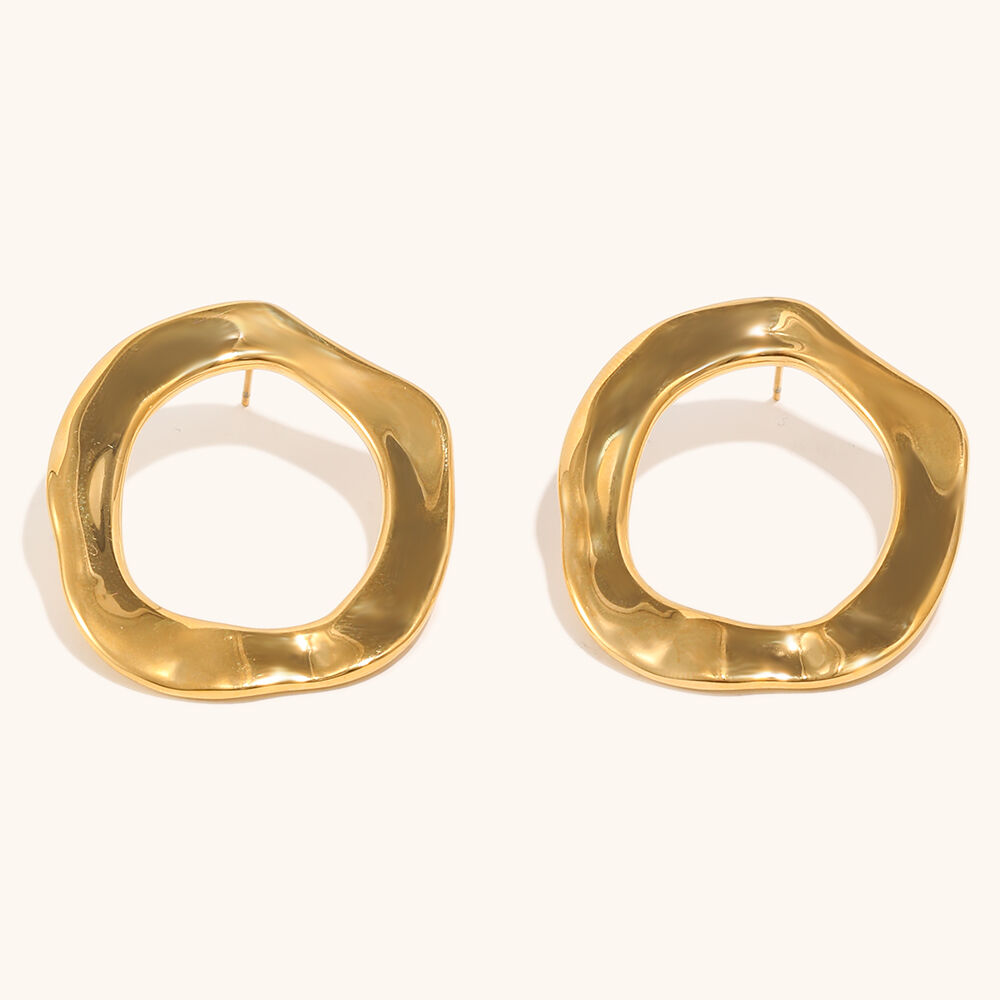 minimalist gold plated statement cuff bangle-7