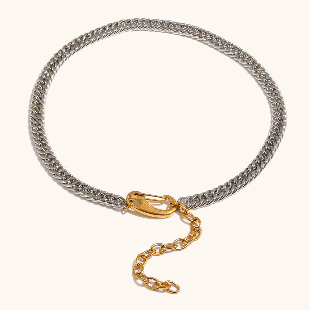 y2k acrylic bead chain heart necklace-7