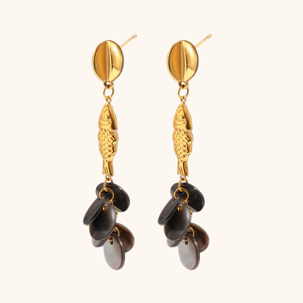hammered gold plated stud earring-8