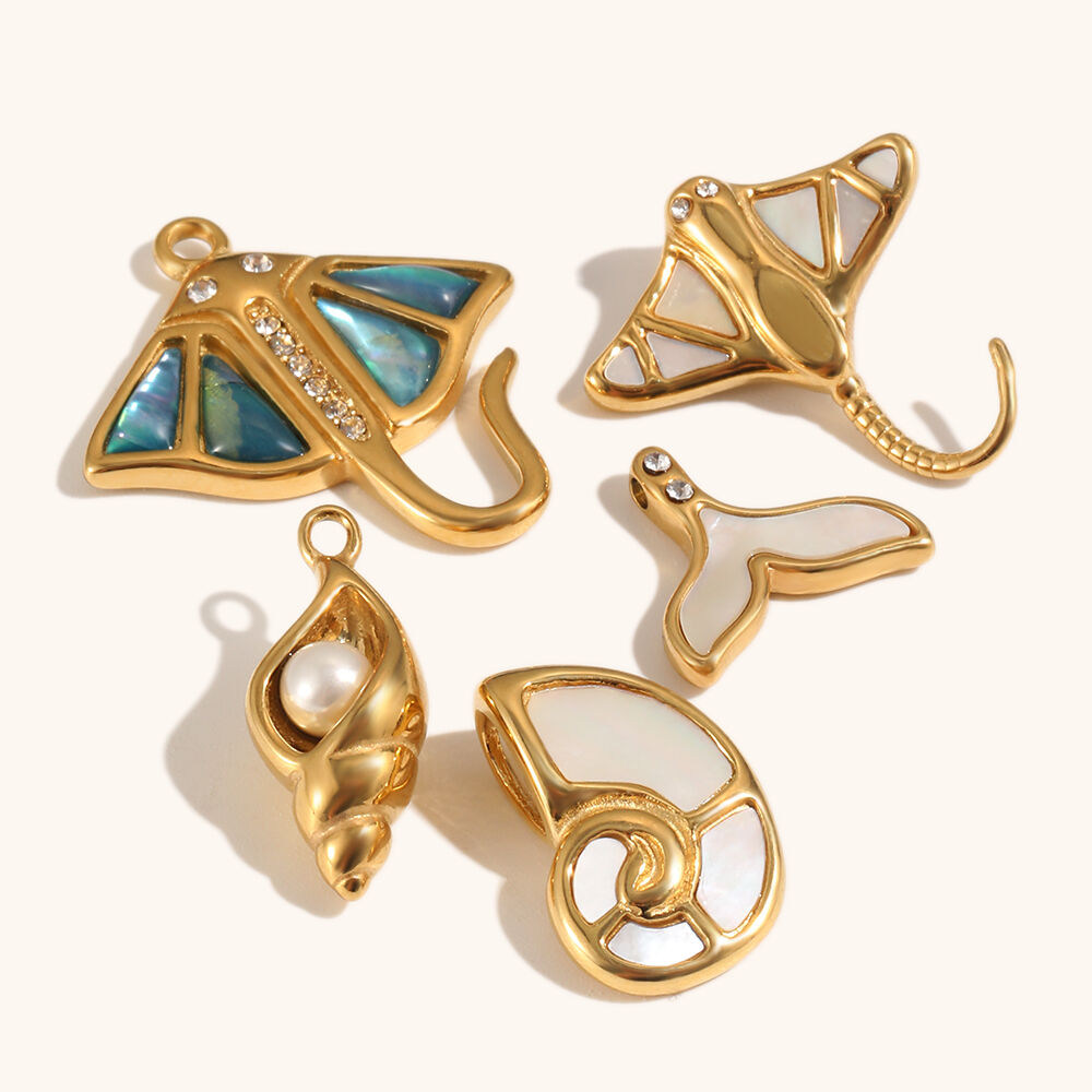 irregular enamel gold plated stud earring-8