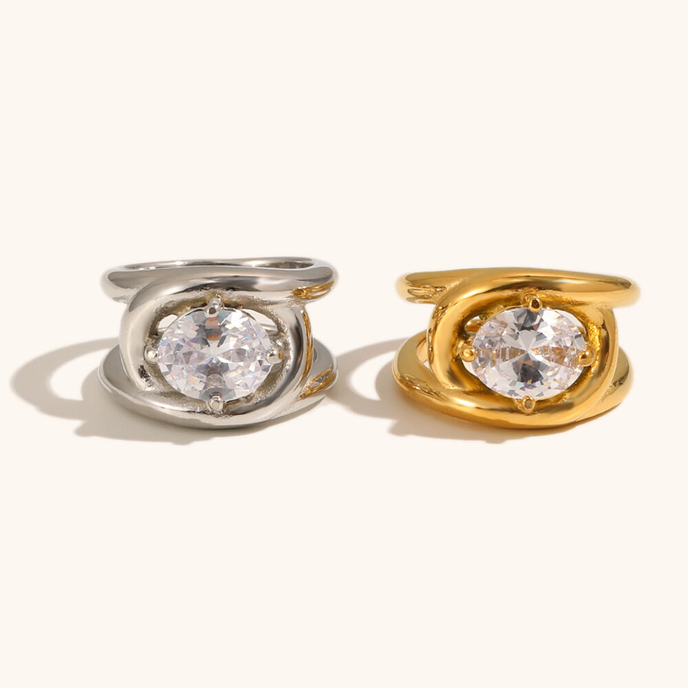 baroque pearl  zircon gold plated drop earring-5