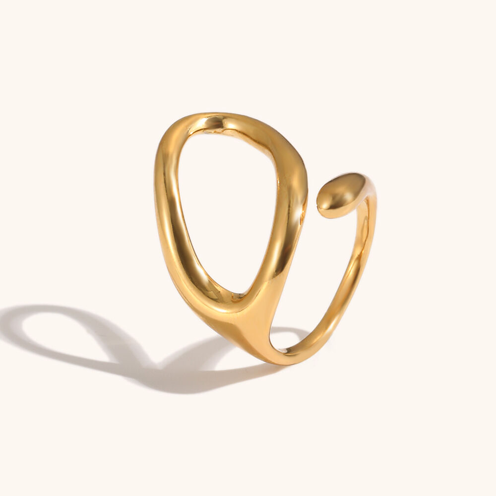 Minimalist Hoop Gold Plated Open Ring