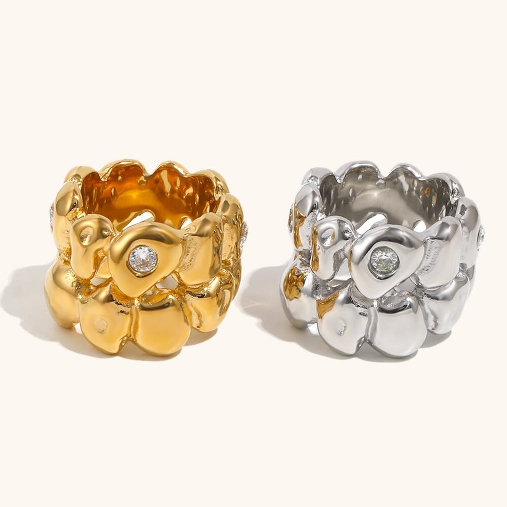 Double Layer Chocolate Statement Ring
