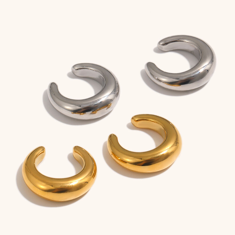 croissant zorcon gold plated drop earring-7
