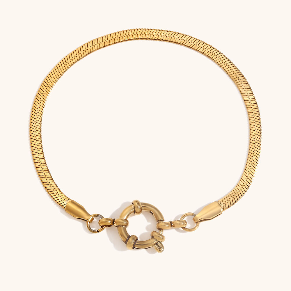 Gold Plated Stainless Steel Chain Bracelet Set