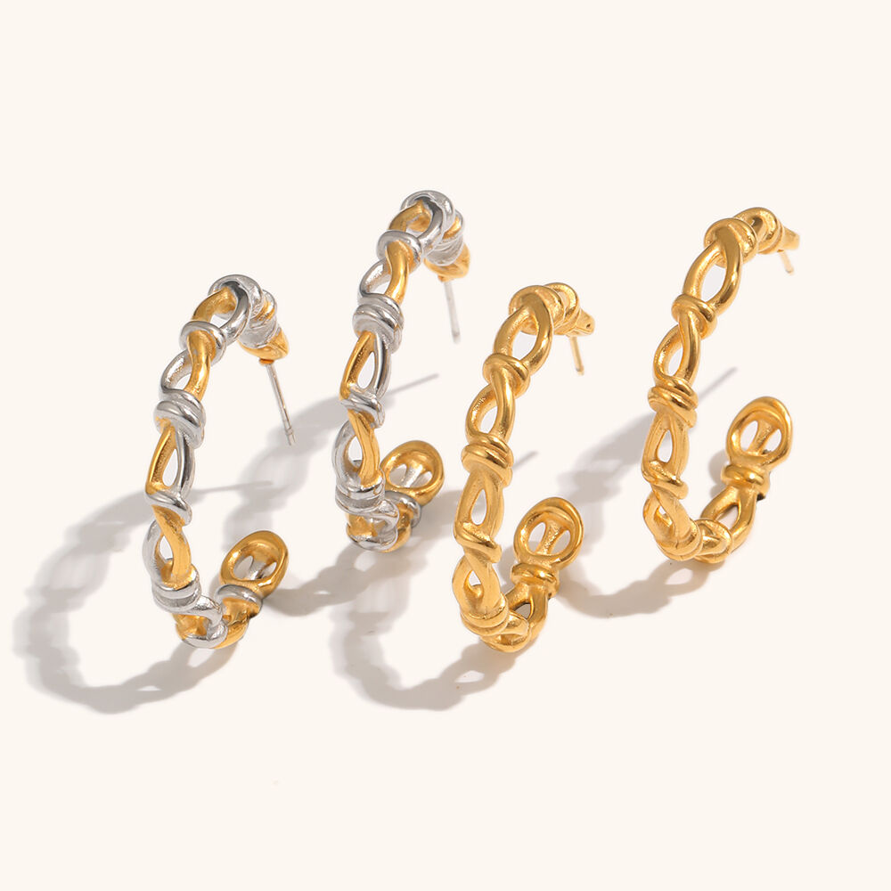 hand made statement stainless steel chain necklace-3