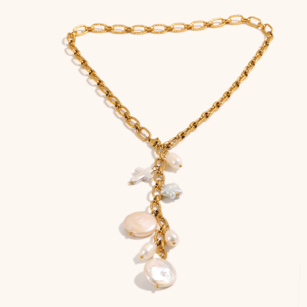 ot clasp statement figaro chain necklace -5