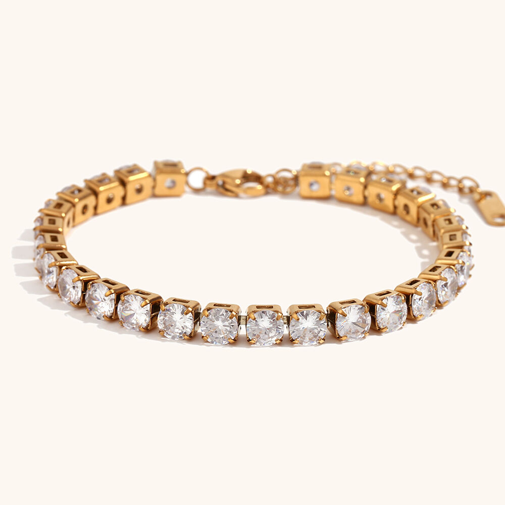 Zircon Chain Bracelets Set