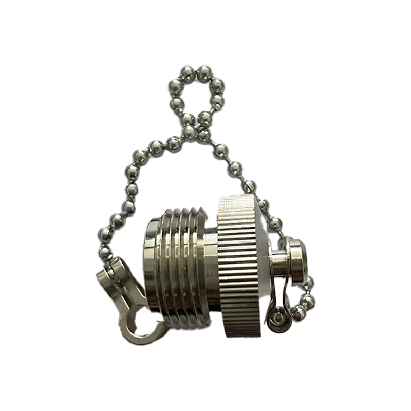 N female dust cap with chian external thread