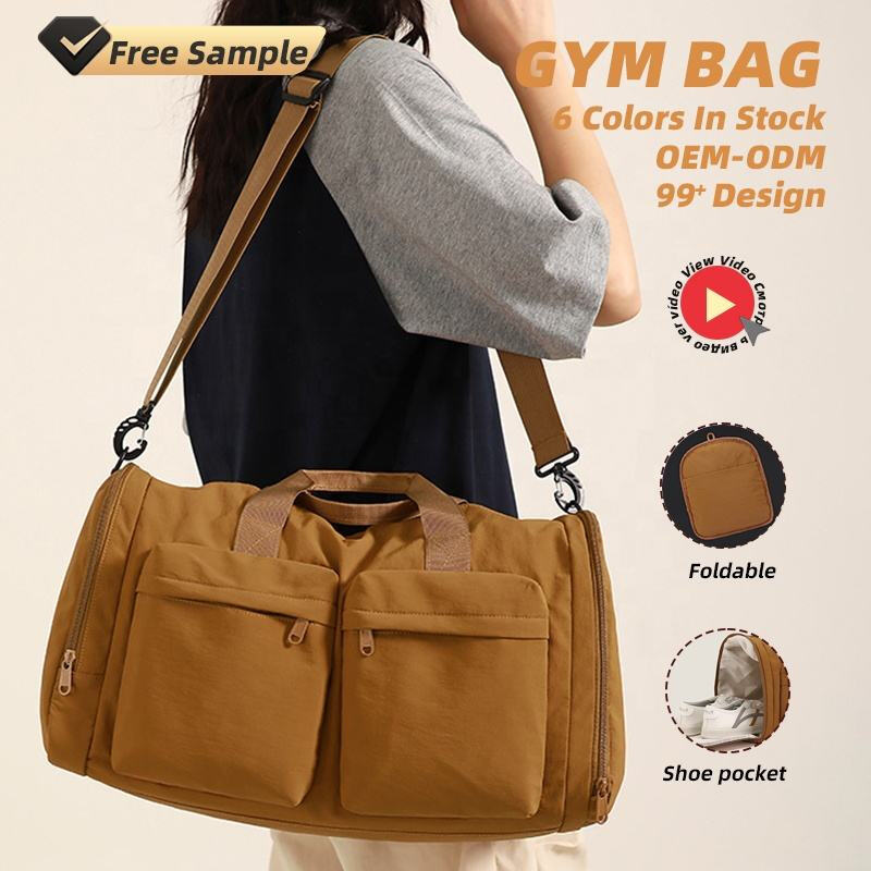 Klappbar multifunktionslommen til bagage med våd/tørr adskillelse og stor kapacitet til yoga og fitness med skokompartiment