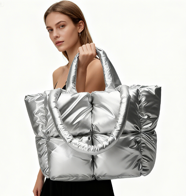 Elegant Tote Bag Pufft Shoulder Puffer Duffle Padded Women's Quilted Purse Handbag Crossbody Bags