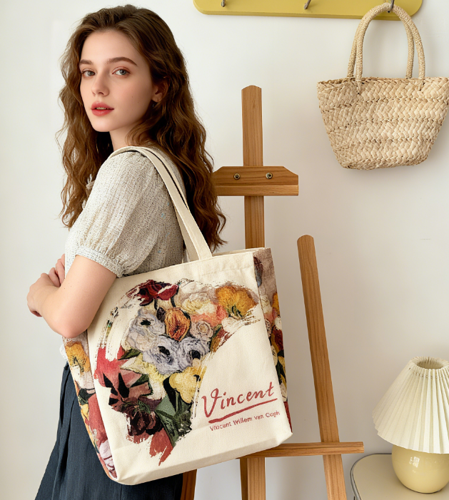 Custom Printed Tote bag Recycled Reusable Fabric Cotton Shopping Canvas Tote Bags With Logo