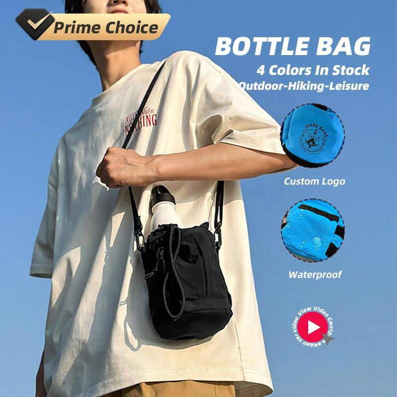 4 farver med snørebånd, lynlås, lomme, letvægts, vandtæt taske til paraply, telefoner, vandflaske til vandring, camping og rejser, crossbody