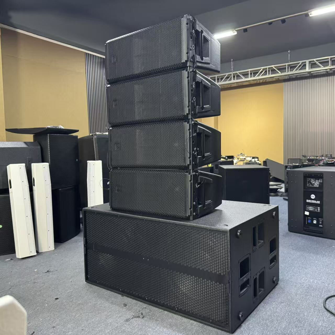 High Powerdul Dual 10 Inch Active Powered Two-way Line Array Speakers Sound System Stage Professional Audio