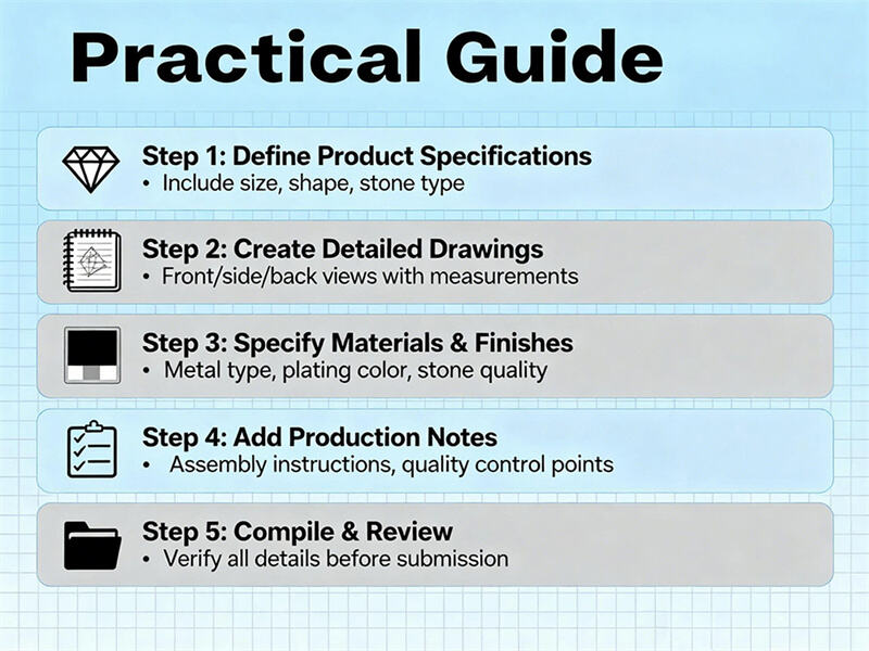 How to Prepare a Tech Pack for Your OEM Jewelry Order: A Step-by-Step Guide