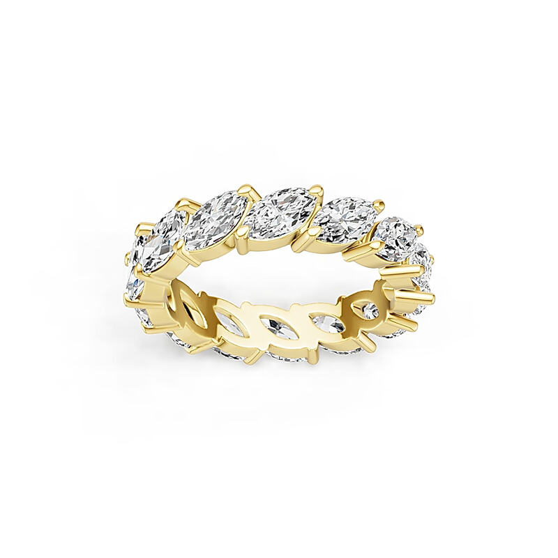 925 Sterling Silver Jewelry Diamond Wedding Cubic Zircon Band Marquise Rings