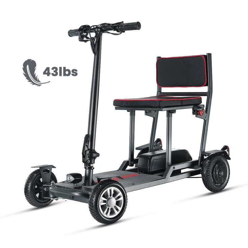 Semi-Folding Aluminum Mobility Scooter with 36V Brushless Motor