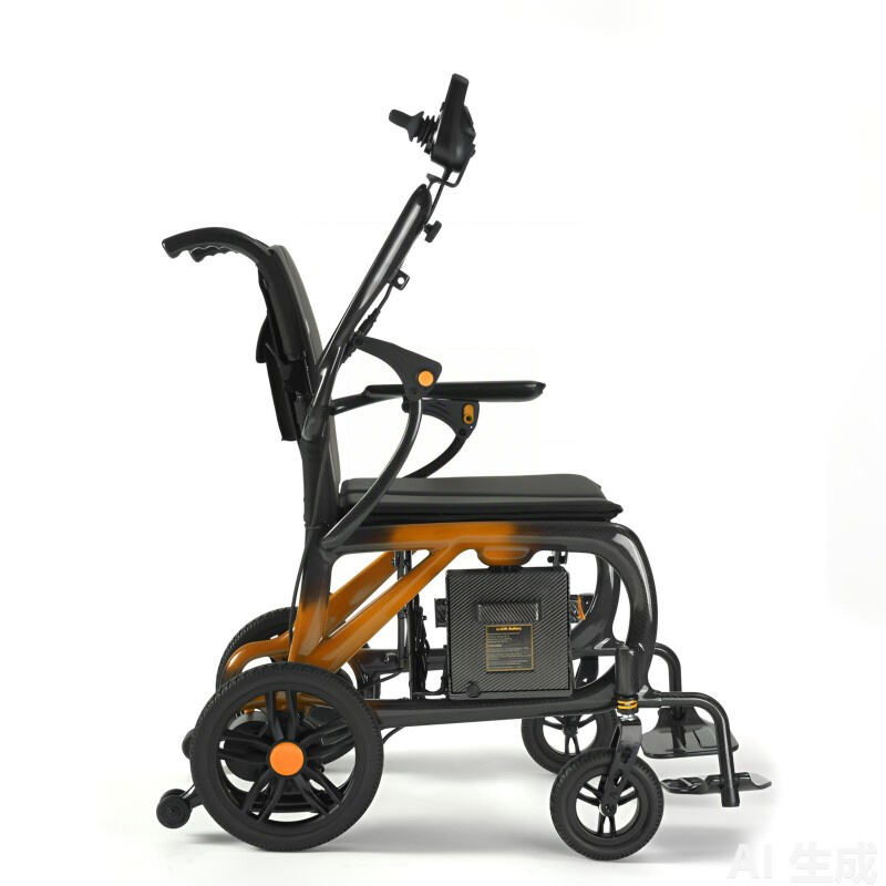 Ergonomiczny wózek inwalidzki elektryczny z włókna węglowego z silnikiem bezszczotkowym
