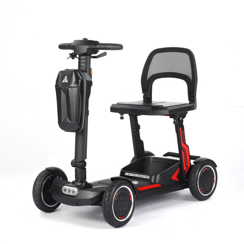 Multi-Function Smart Mobility Scooter with LED Lights & Storage Basket