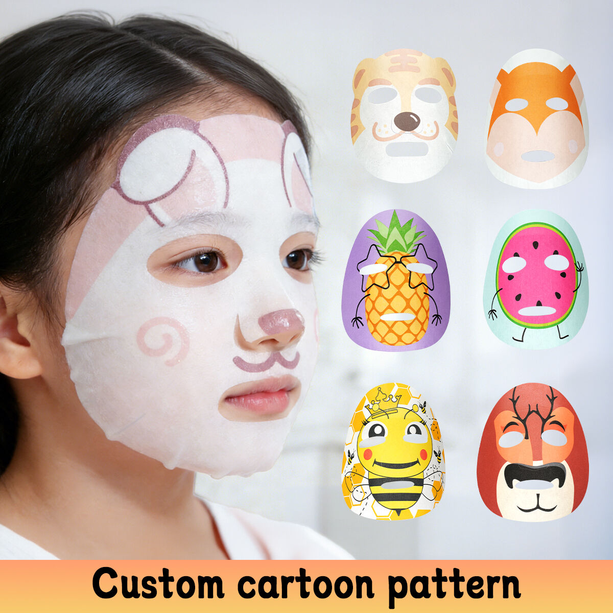 Printed Cartoon Face Mask Sheet