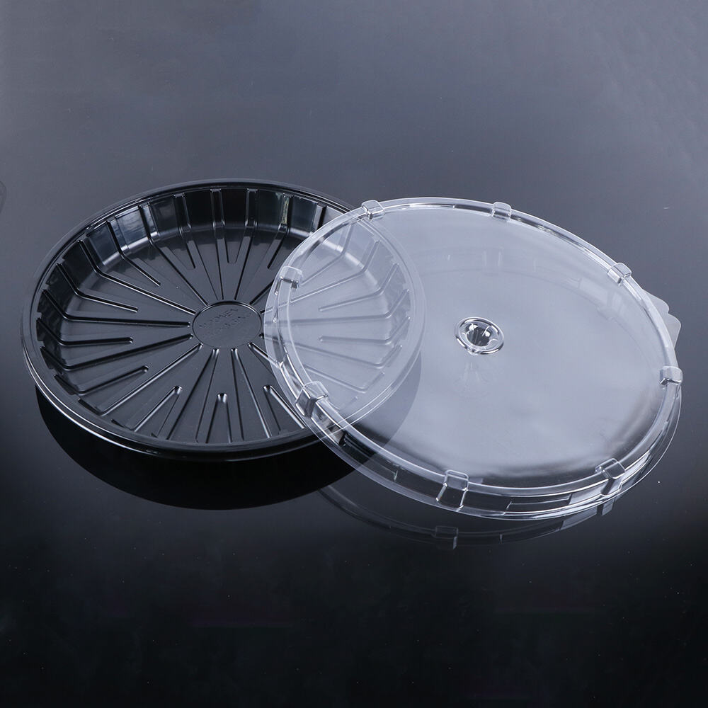Circular tray with lid