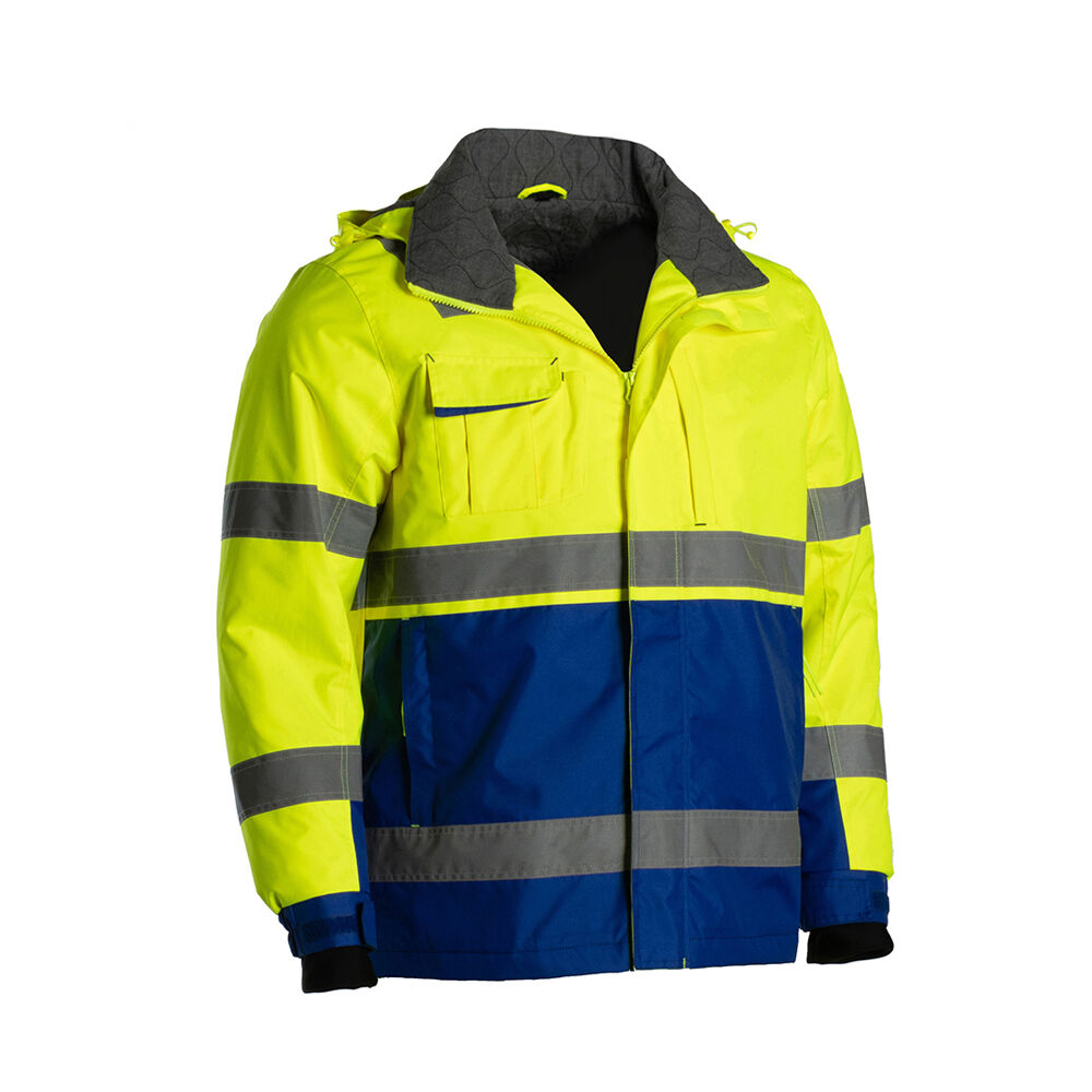 JIADE WorkPro-Serie Herren-Winterarbeitshose mit hoher Sichtbarkeit und flammhemmender (FR) Ausführung – 3D-Schnitt mit Mehrfachtaschen