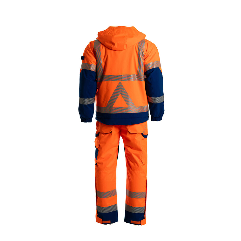 JIADE WorkPro-Serie Herren-Grafen-Warmanzug in fluoreszierendem Orange, Sicherheitsbekleidungsset mit hoher Reflexion