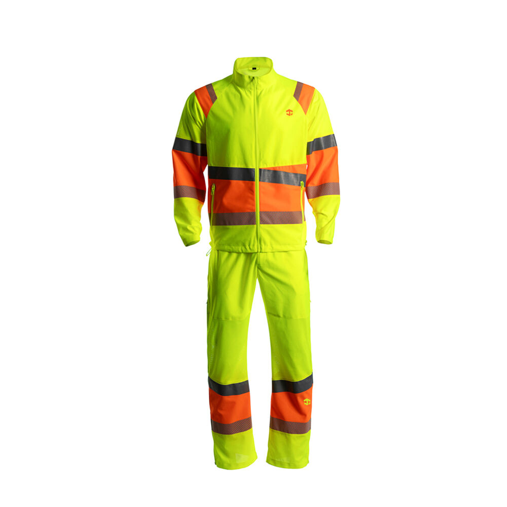 JIADE WorkPro-Serie Herren-Hochsichtbarkeits-Jacke aus Tricot-Mesh und -Hose für die Taille